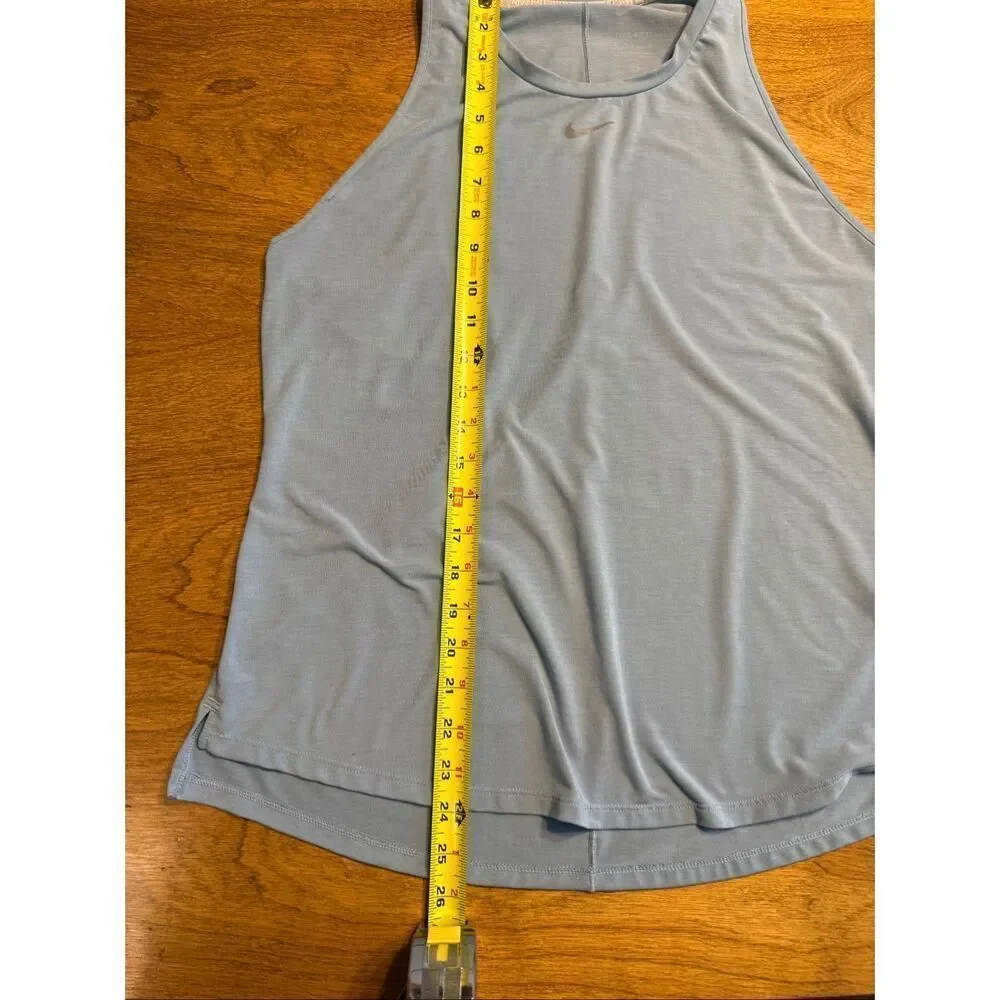 Nike Women's Dri-Fit Swoosh Logo Running Athletic Tank Top Periwinkle Large